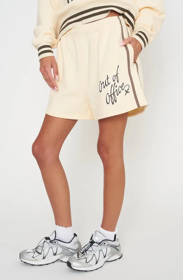 Oversize XXL Out of Office Graphic Sweat Shorts | Nordstrom