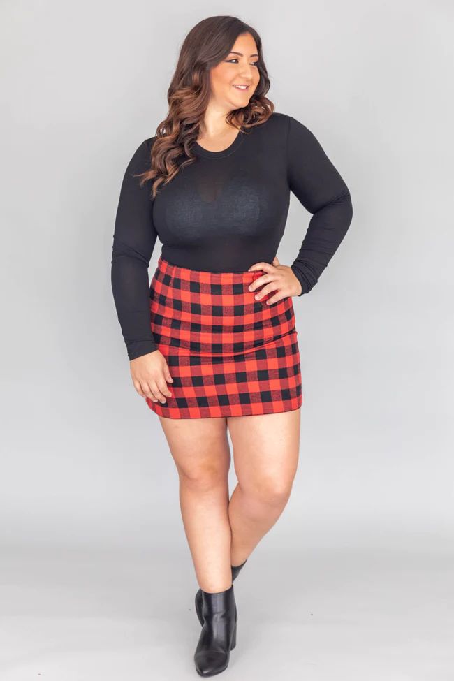 Authentic Memories Red Plaid Skirt | The Pink Lily Boutique