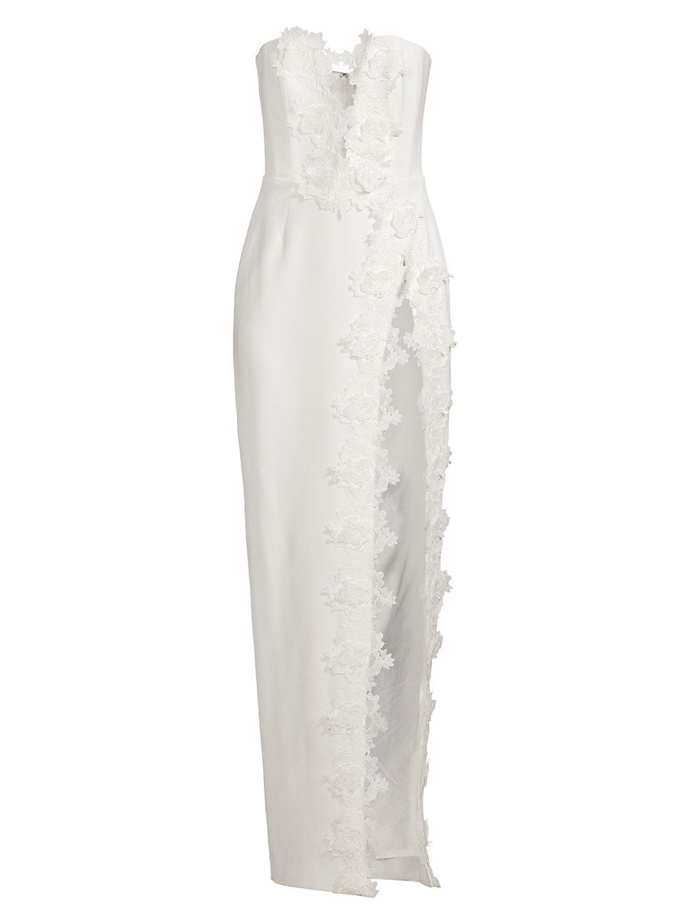 Florence Floral-Appliquéd Column Gown | Saks Fifth Avenue