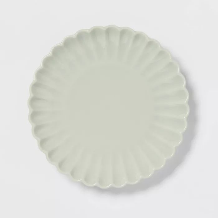 7" Stoneware Small Scallop Plate Green - Threshold™ | Target