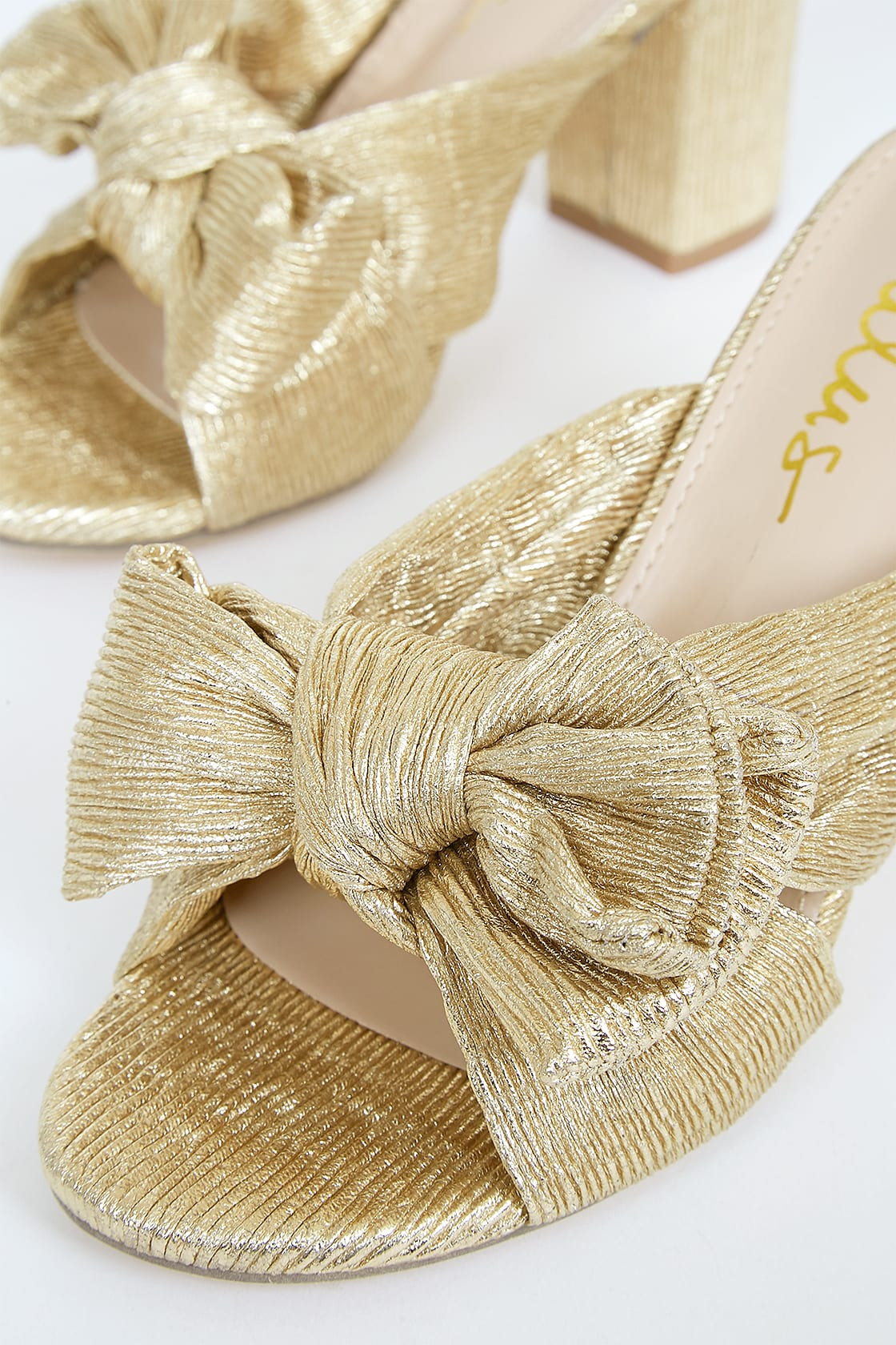 Dorothea Gold Knotted High Heel Sandals | Lulus (US)