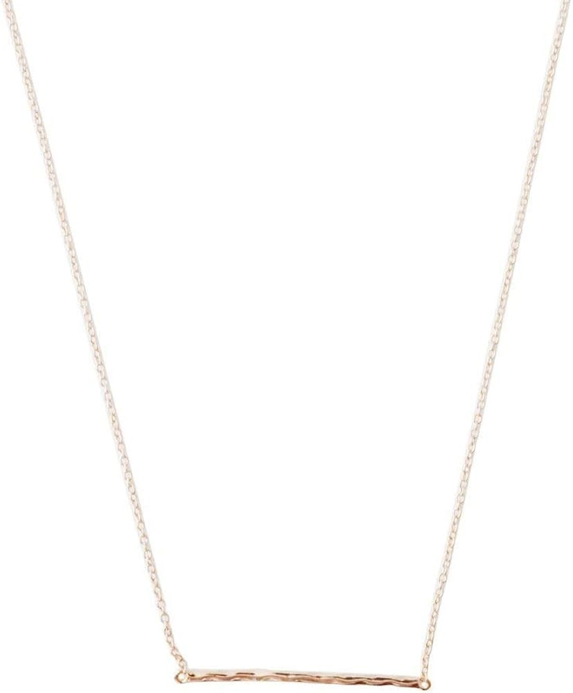 Honeycat Hammered Classic Bar Necklace in Gold, Rose Gold, or Silver | Minimalist, Delicate Jewel... | Amazon (US)