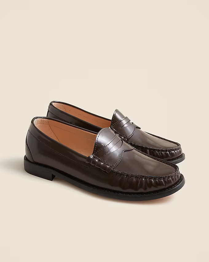 New Winona penny loafers in Italian spazzolato leather | J. Crew US