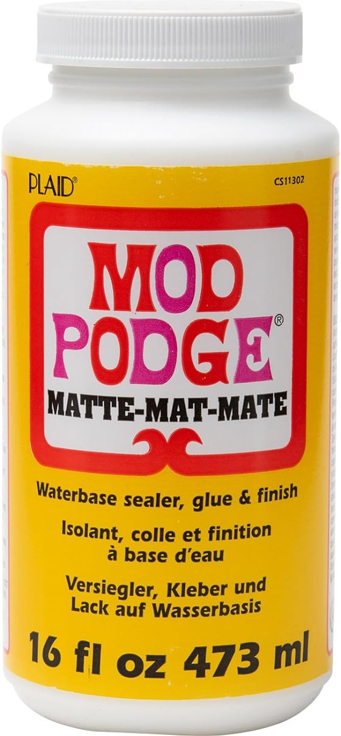 Mod Podge Waterbase Sealer, Glue and Finish (16-Ounce), CS11302 Matte Finish, 1 Pack | Amazon (US)