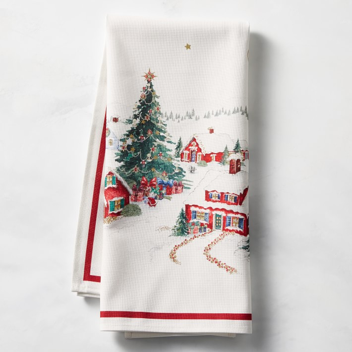 'Twas the Night Before Christmas Village Towel, Set of 2 | Williams-Sonoma