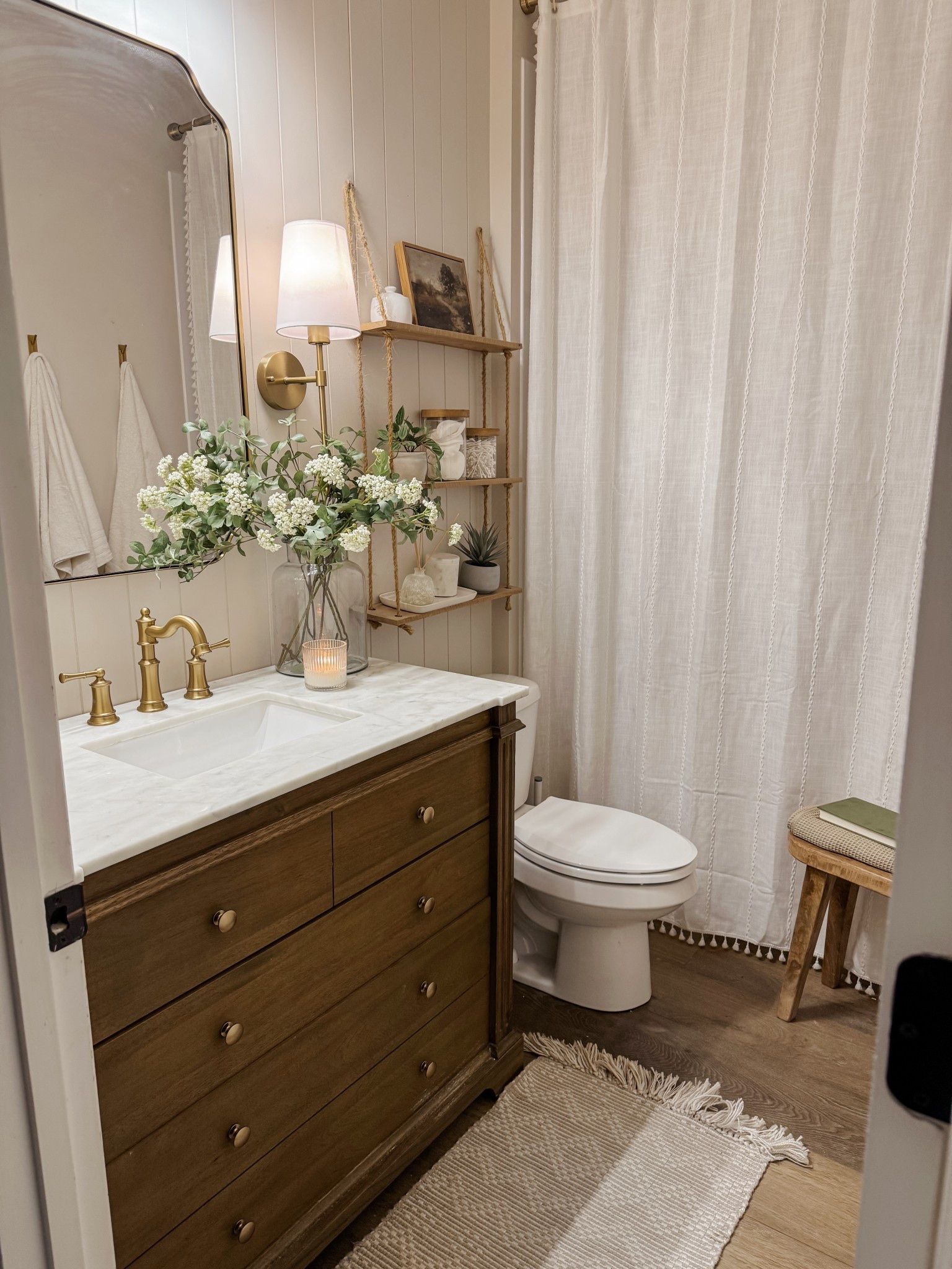 Guest bathroom decor linked below 