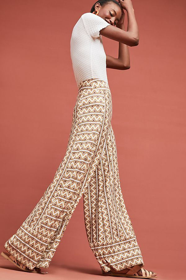 Farm Rio Striped Wide-Leg Pants | Anthropologie (US)