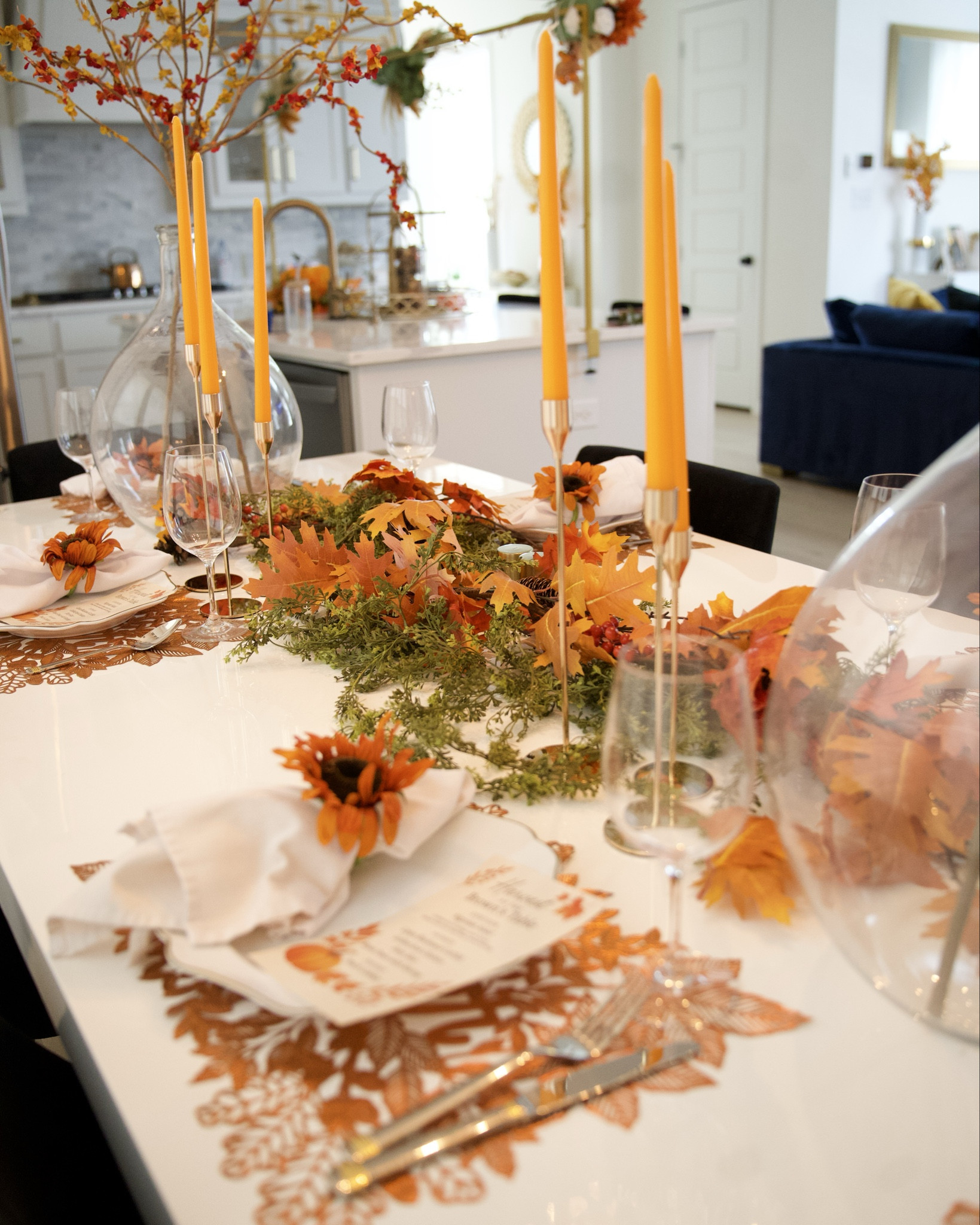 Thanksgiving Dinner came in early I guess!! Loved hosting a Fall dinner party for my family 🍂🌾🍁

fall home decor, autumn tablescape, fall table garland, centerpiece garland, dining table centerpiece, thanksgiving table decor, fall table runner, autumn hosting essentials, cozy dinner party decor, table setting ideas, modern rustic decor, seasonal home accents, fall entertaining inspiration, holiday tablescape, tableware essentials, dinnerware set, charger plates, gold flatware, taper candles, candle holders, fall foliage garland, faux greenery garland, seasonal centerpiece, elegant dining room decor, harvest table setting, entertaining must haves, hosting inspiration, cozy home styling, amazon home finds, target home finds, wayfair decor, hobby lobby fall decor
