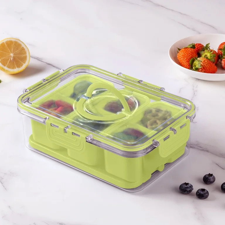CWC 3-Comp Mini Snack Box w Ice Pack, Light Green | Walmart (US)