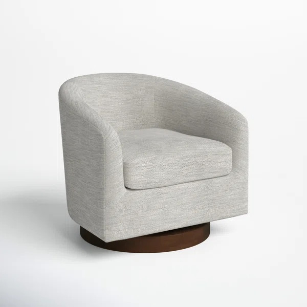 Bennett Upholstered Swivel Barrel Chair | AllModern