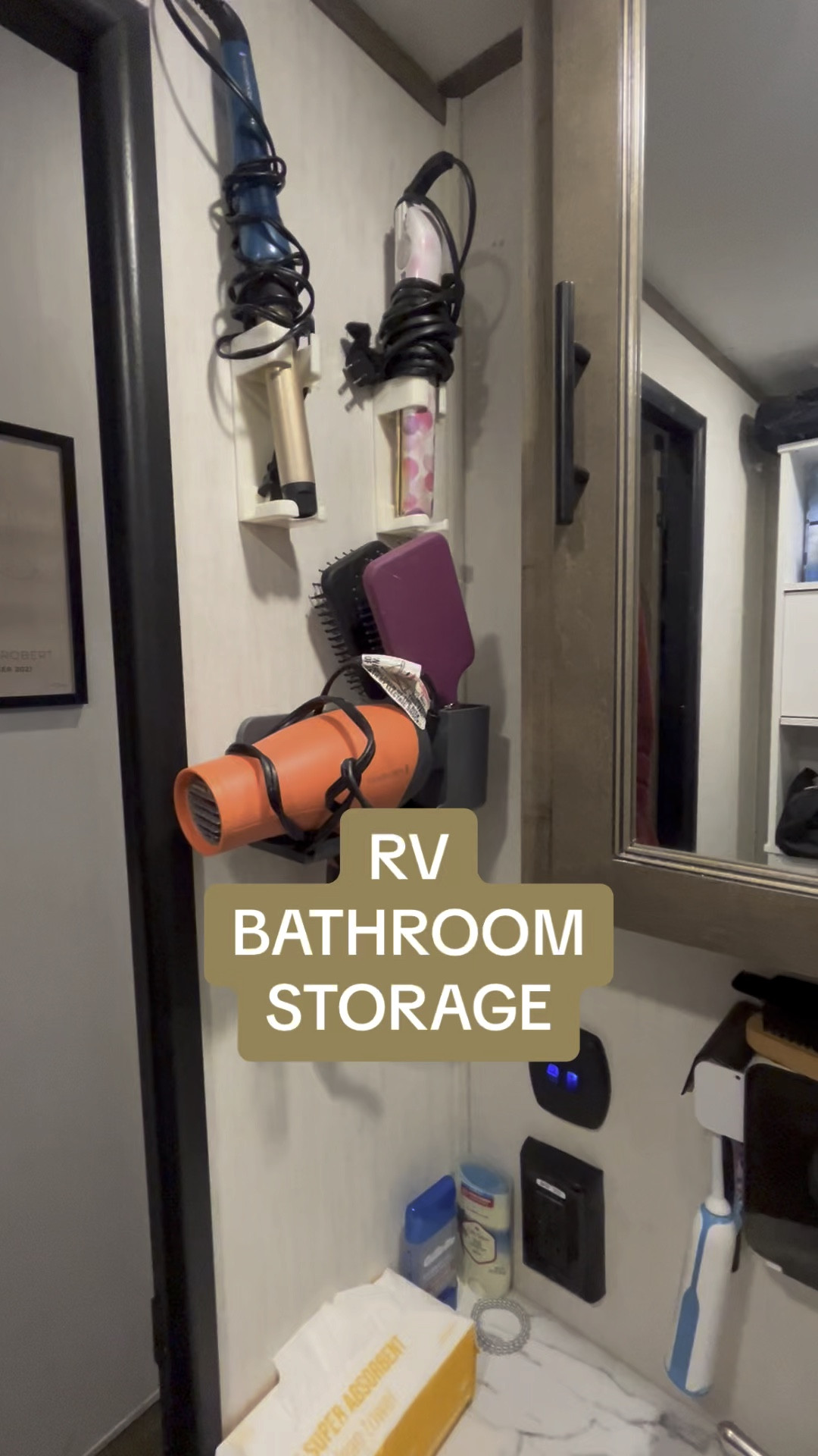 Adhesive hair tool storage! 

#LTKVideo #LTKFindsUnder50 #LTKHome