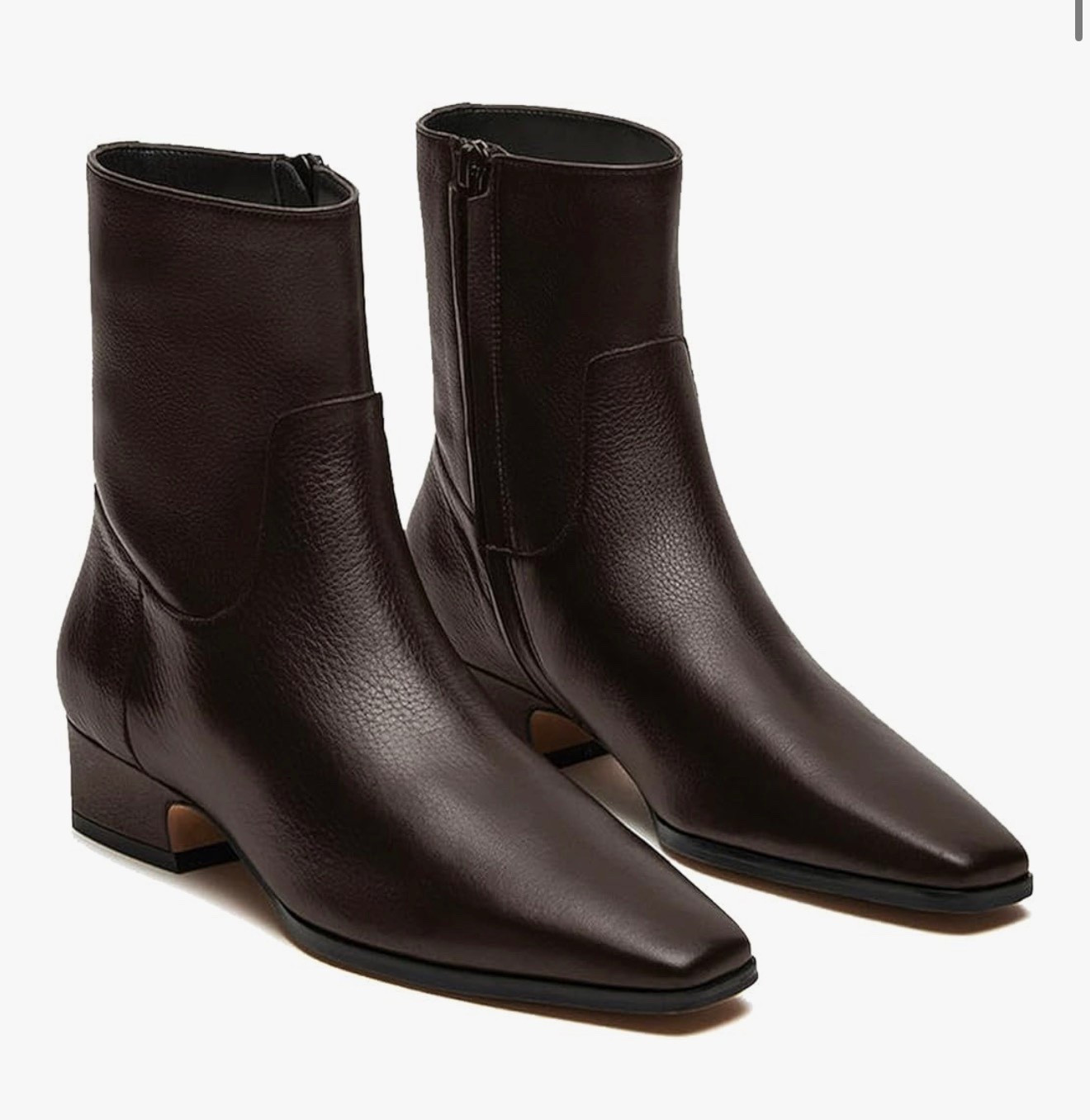 Women's Ankle Boots Square Toe Low Chunky Block Heel Booties Comfortable Short Boots Side Zipper Booties Shoes #shoes #boots #chuckyheel #ankleboot #booties