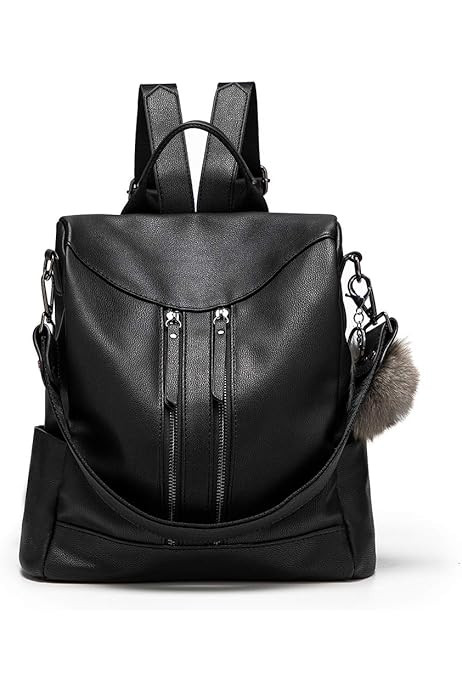 ETRYBEST Women Leather Backpack Fashion Casual Daypack Rucksack Ladies Purse Travel Shoulders Bag | Amazon (US)