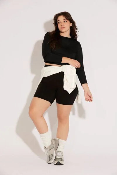 Plus Size Organically Grown Cotton Biker Shorts | Forever 21 (US)