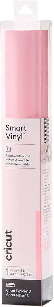 Cricut Smart Removable Vinyl (13in x 3ft, Light Pink) for Explore and Maker 3 - Matless cutting f... | Amazon (US)