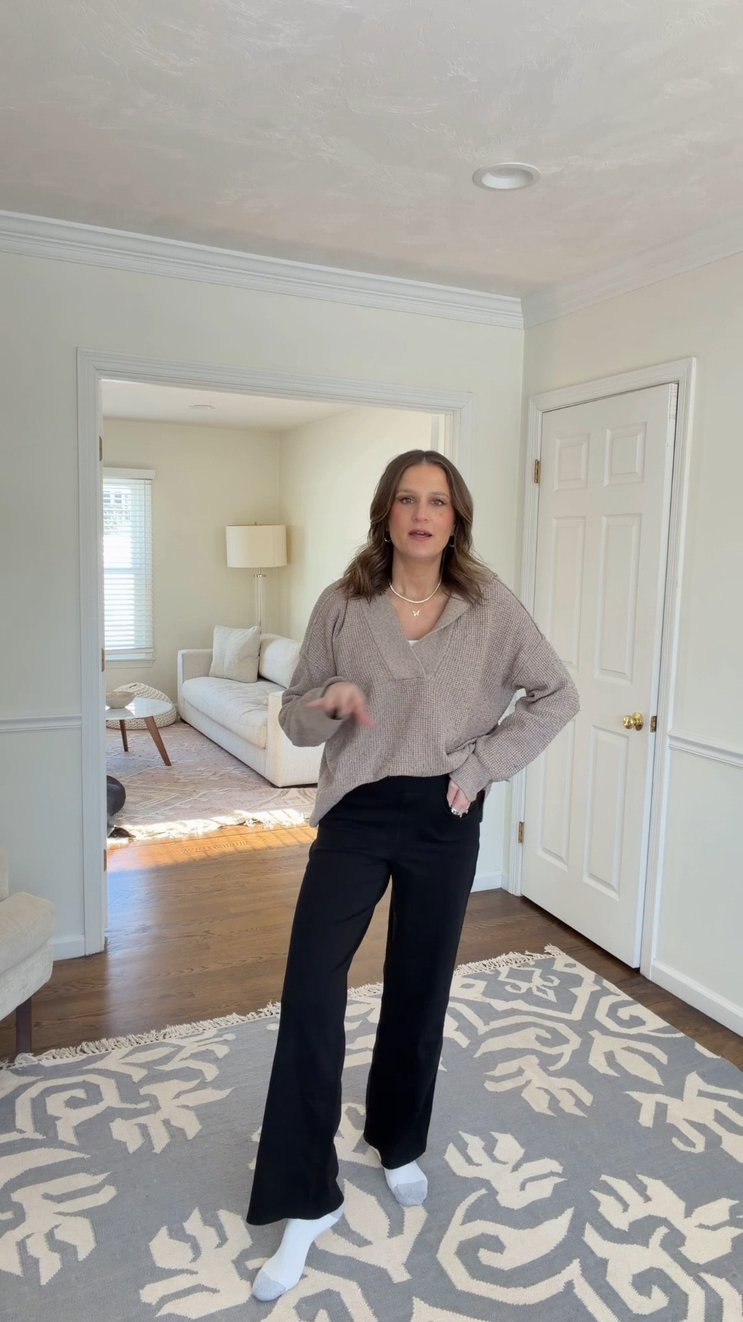 These pants feel like leggings but look like denim, and I’m obsessed! If you want to feel comfortable while looking polished then you’ll want to check out these denim leggings from Iuga.  Wear them to work, to school drop off, or just hanging at home. Trust me, you won’t want to take them off! Take 10% off with the code Rachael010 

I’m wearing a size small in the 31” inseam.

#LTKWorkwear #LTKootd #LTKOver40