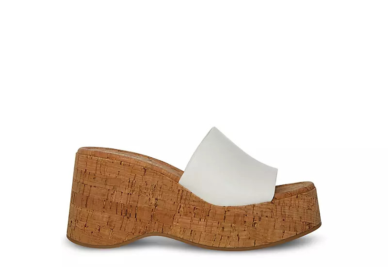 WOMENS ZAHARA WHITE/CORK SANDAL | Rack Room Shoes