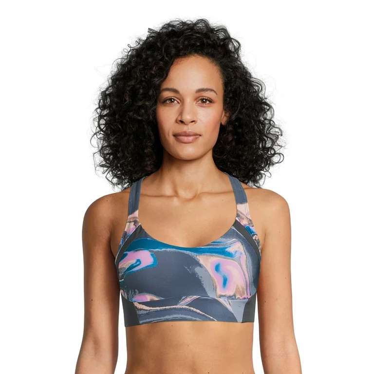 Avia Women's Split Racerback Bra with Adjustable Straps - Walmart.com | Walmart (US)