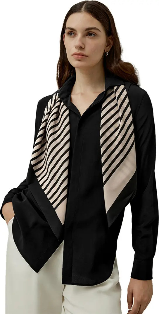 Mid-Century Pattern Silk Scarf | Nordstrom