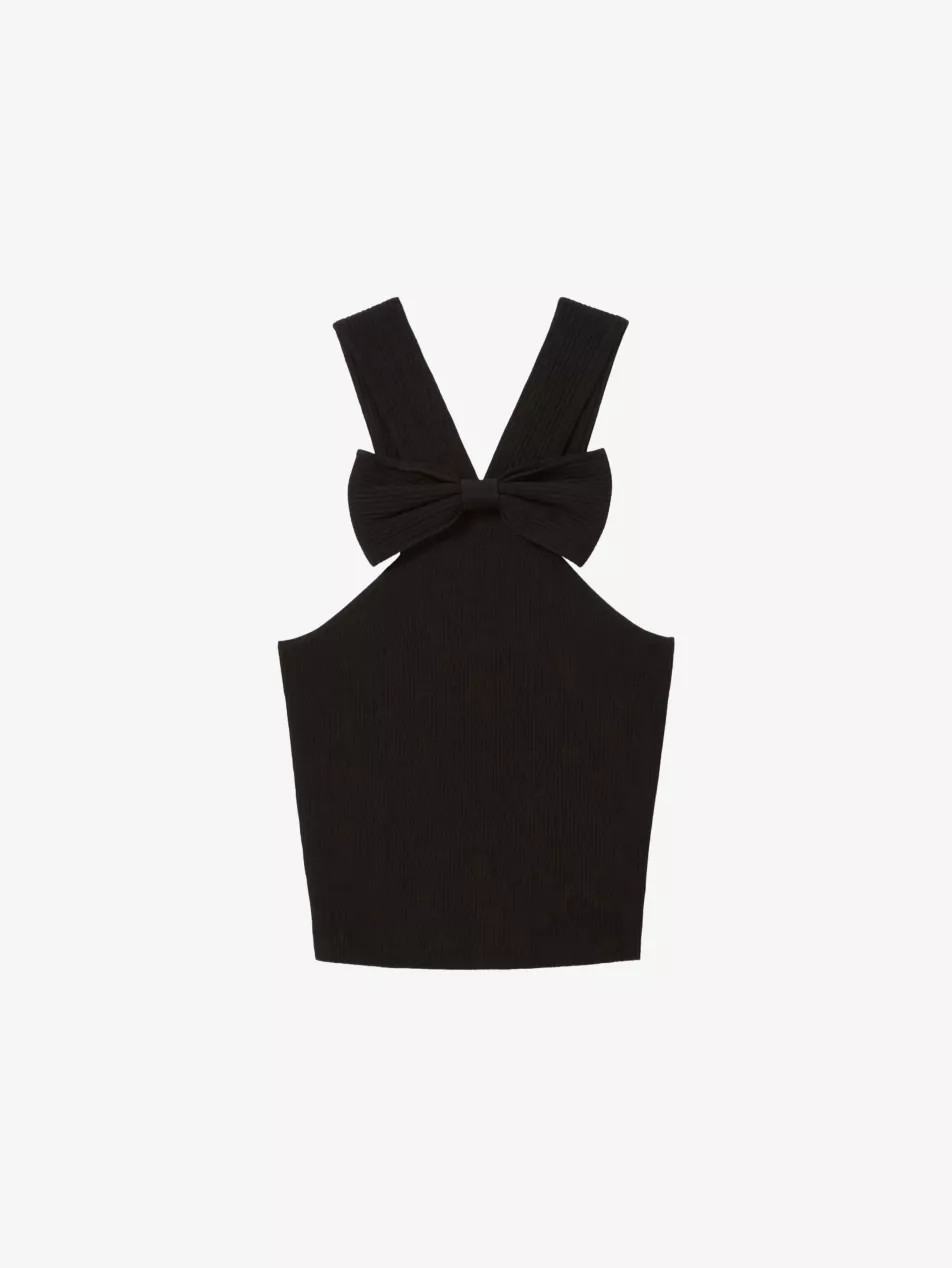 Bow-Front Sleeveless Fine-Knit Top | Selfridges