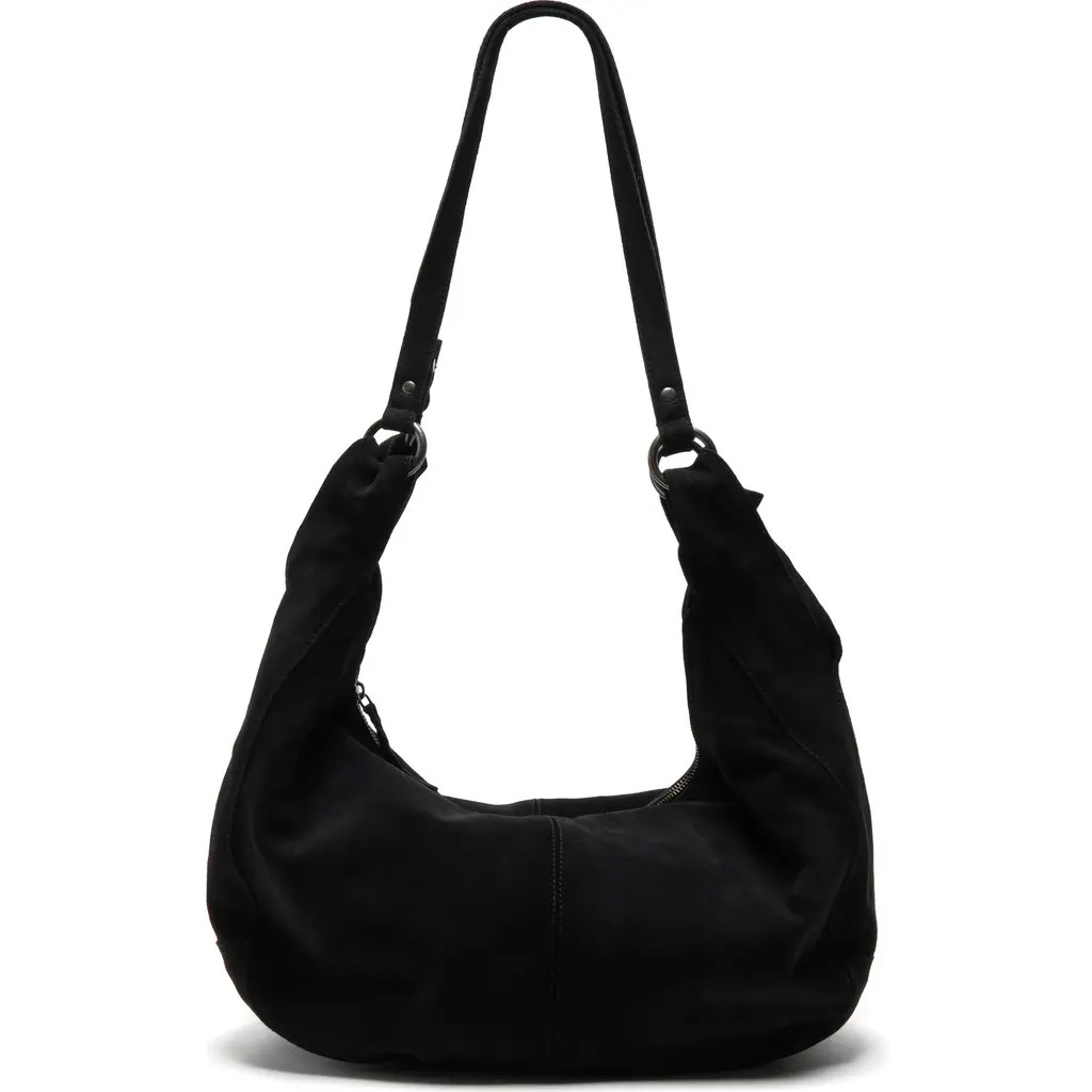 Free People We the Free Roma Suede Tote Bag in Black at Nordstrom | Nordstrom