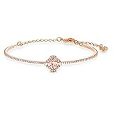 SWAROVSKI Sparkling Dance Clover Jewelry Collection, Rose Gold Tone Finish, Pink Crystals, Clear ... | Amazon (US)