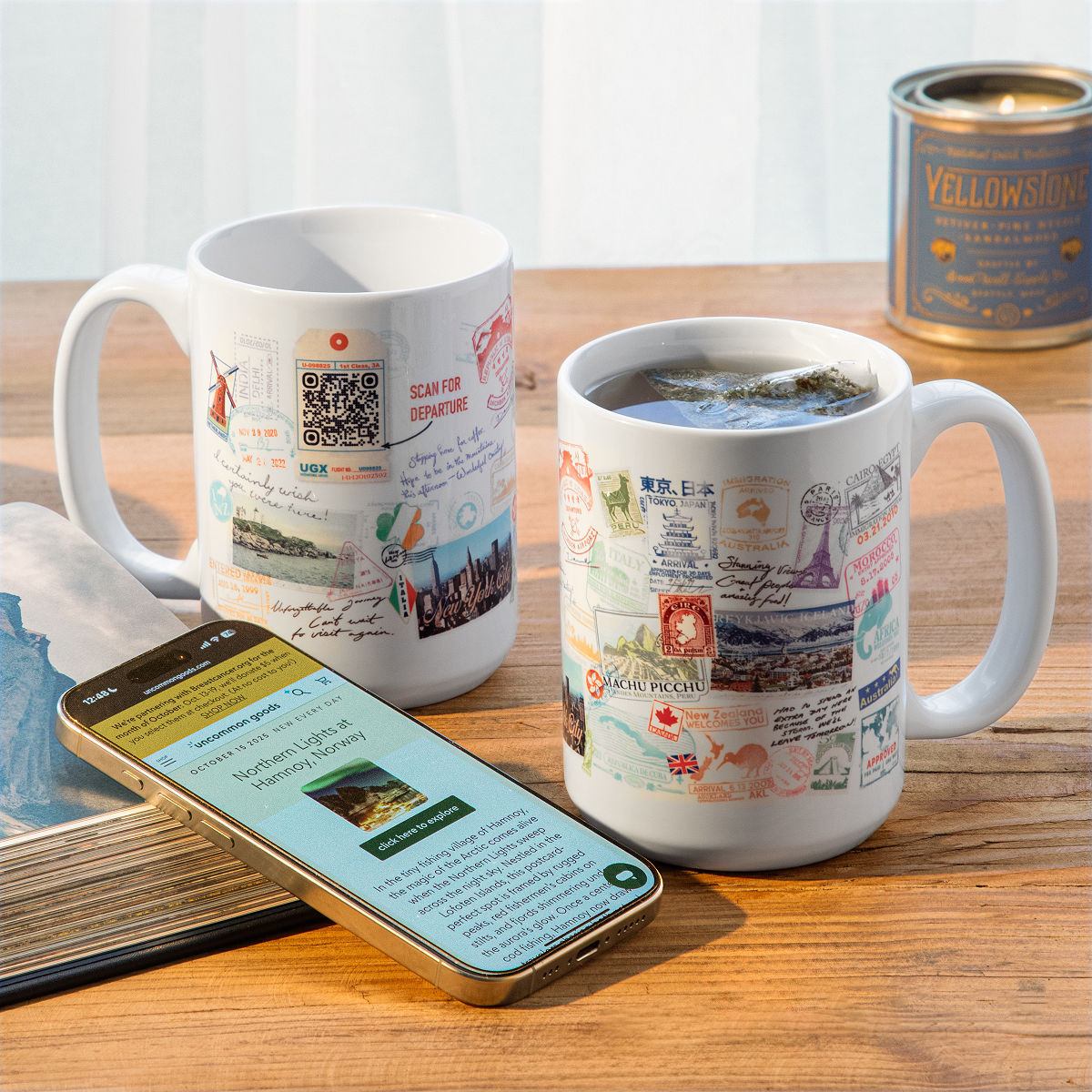 Travel the World in 365 Days QR Mug | UncommonGoods