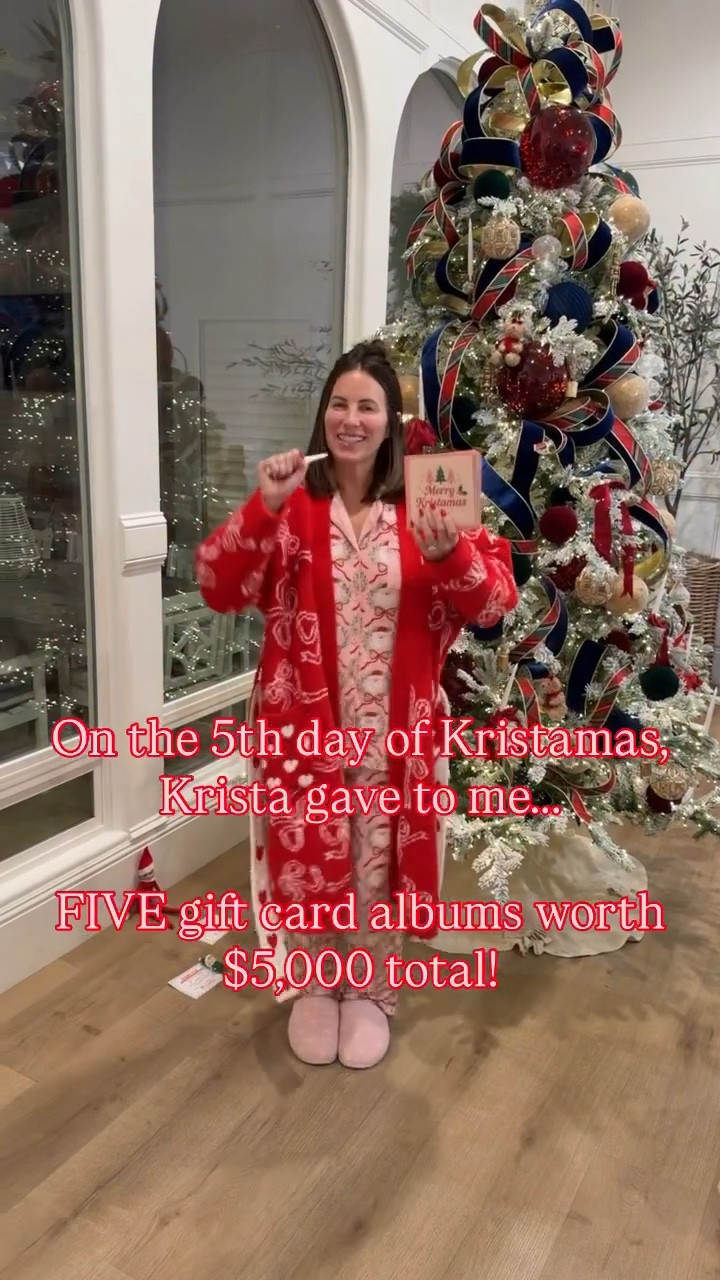 ENTER ON INSTAGRAM!! On the 5th day of Kristamas, Krista gave to me FIVE favorite things gift card albums worth $5,000 ($1,000 each)! This is just from ME to YOU! All you gotta do is like this post + comment a 📖 (each comment is an entry) + share this reel to your stories (we’ll ask for proof) and five of you will win ALL of this:
📖$100 Amazon gift card
📖$100 Sephora gift card
📖$100 Dutch Bros gift card 
📖$100 Chili’s gift card 
📖$100 Target gift card
📖$100 Lululemon gift card 
📖$100 Pink Lily gift card
📖$100 Walmart gift card
📖$100 Brumate gift card
📖$100 Staykation gift card 
(total value $5,000 or $1,000 each)
This ends on 12/19/25 and the winner will be announced on THE INSTAGRAM post ONLY so please don’t engage with any fake accounts! ILYSM! Merry Kristamas!

#LTKHoliday