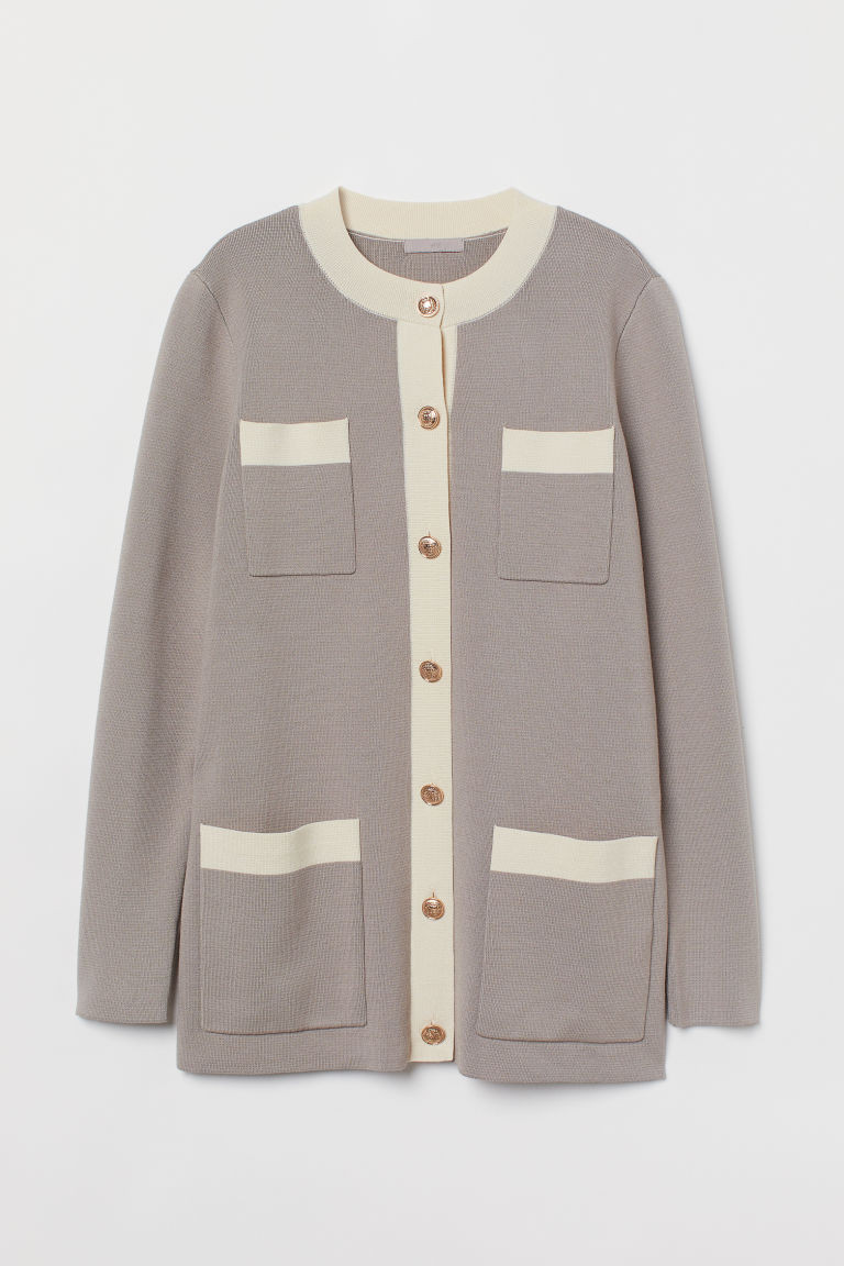 H & M - Pocket-detail Knit Cardigan - Brown | H&M (US + CA)