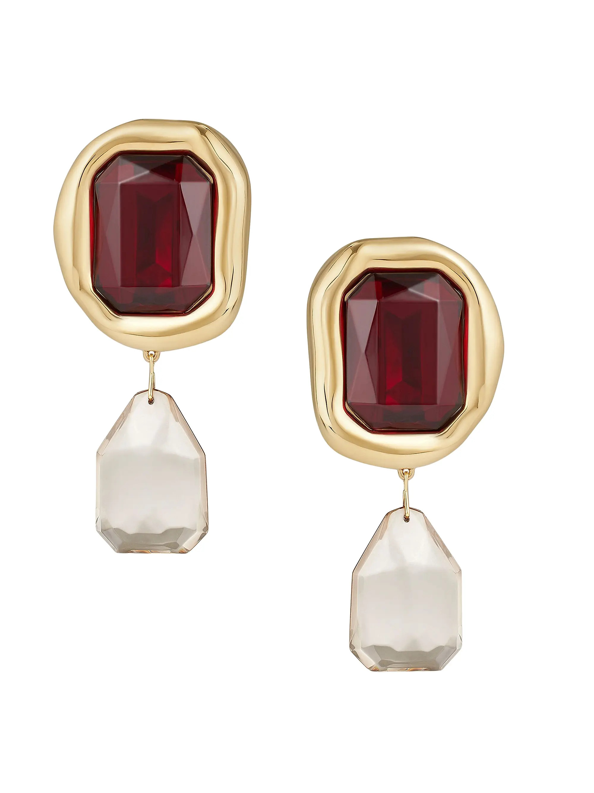 Sculptural Crystal Clip Earrings | Saks Fifth Avenue