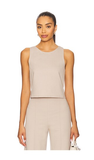 Ponte Knit Tank Top in Clay | Revolve Clothing (Global)