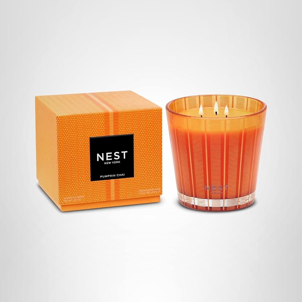 NEST New York Scented 3-Wick Candle, Pumpkin Chai - 21.2 oz - Up to 100-Hour Burn Time - Reusable... | Amazon (US)