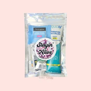 Stayin’ Alive Hangover Kit Bag | Bachelorette Hangover Kit | Hangover Recovery Kit | Bachelorette Pa | Etsy (US)