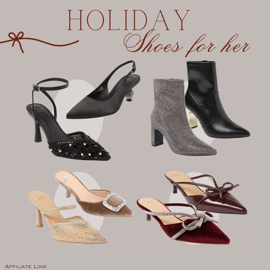 Holiday shoes, Christmas style, heels, burgundy heels, boots, rhinestone boots, holiday style, black heels, sparkly shoes, Christmas party, holiday party 


#target 

#LTKHoliday