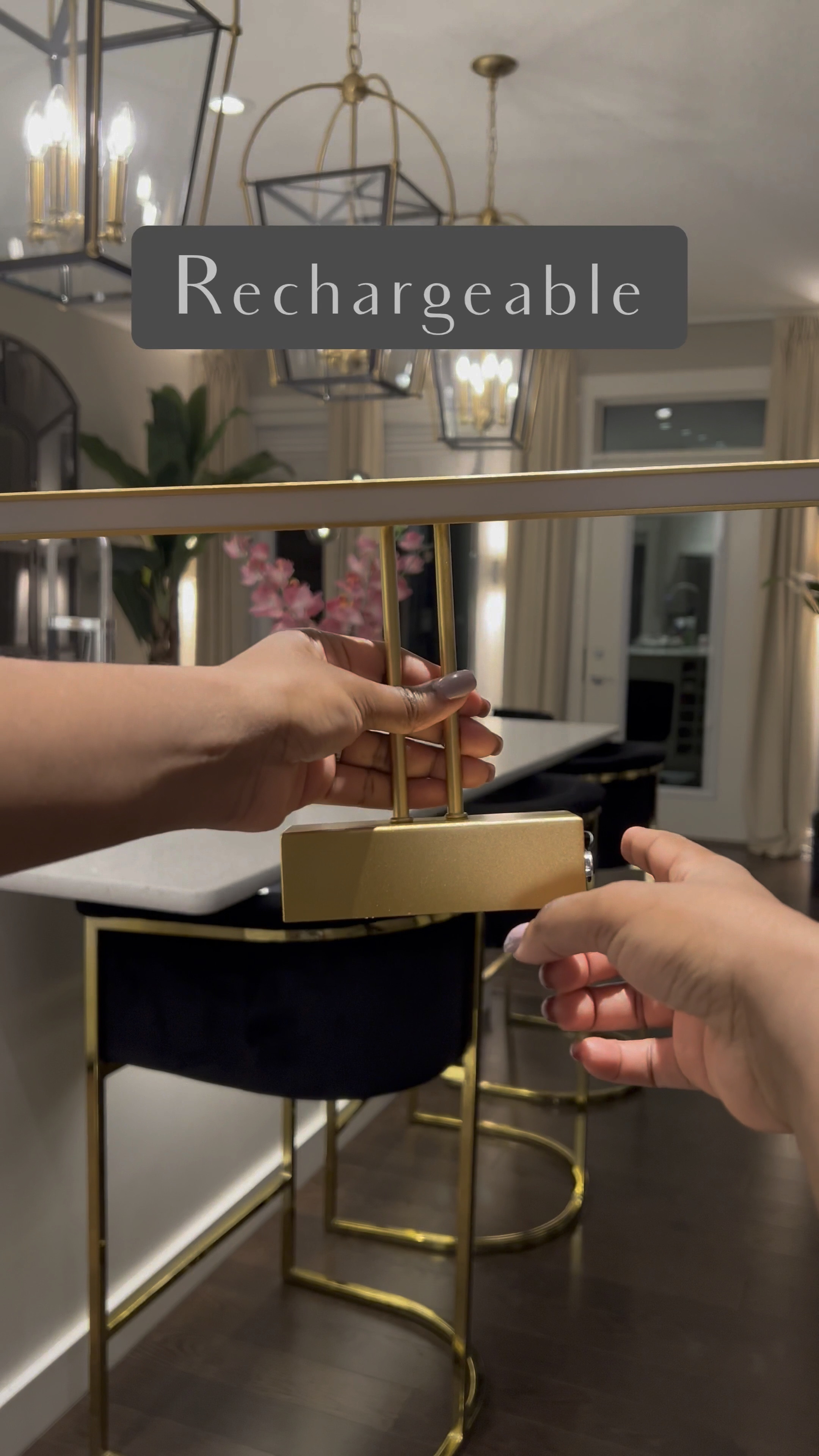 Okay, folks, gather 'round because I've got a home decor secret to spill! 🤫 

These rechargeable, dimmable pendant lights are the unsung heroes of my space. The brushed gold finish? Total game-changer. And here's the kicker – no hardwiring needed. I've even used these lights to add a little extra magic to my art pieces, including that viral gallery wall you all asked about. Ready to give your home the glow-up it deserves? 

Scroll down below to shop and let's light up your life! 💕
#lighting #homedecor #gallerywall #wallart #pendantlighting #wallframes 

#LTKhome #LTKstyletip #LTKVideo