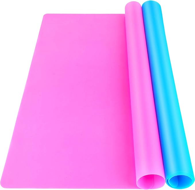 LEOBRO Silicone Mat for Resin Molds, 2 PCS 15.7" x 11.7" Playdough Mat, Silicone Sheet for Crafts... | Amazon (US)