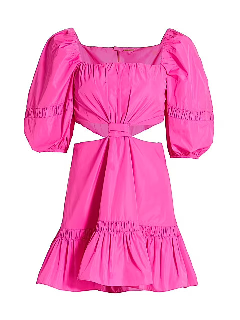 Bertana Taffeta Cutout Minidress | Saks Fifth Avenue