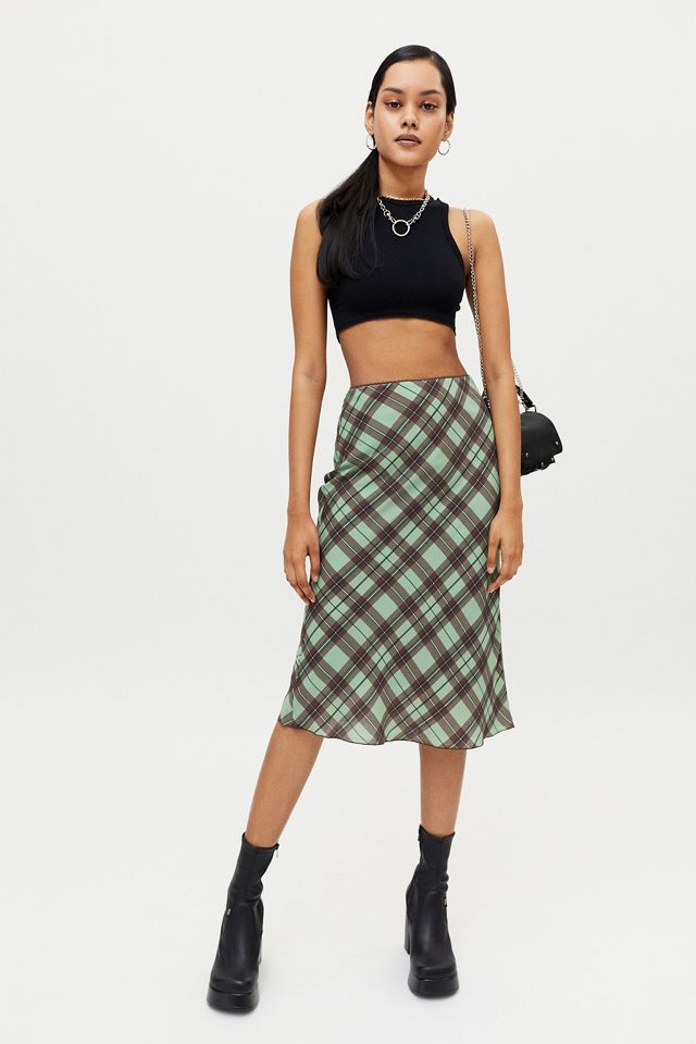 X-girl Diamond Plaid Midi Skirt | Urban Outfitters (US and RoW)