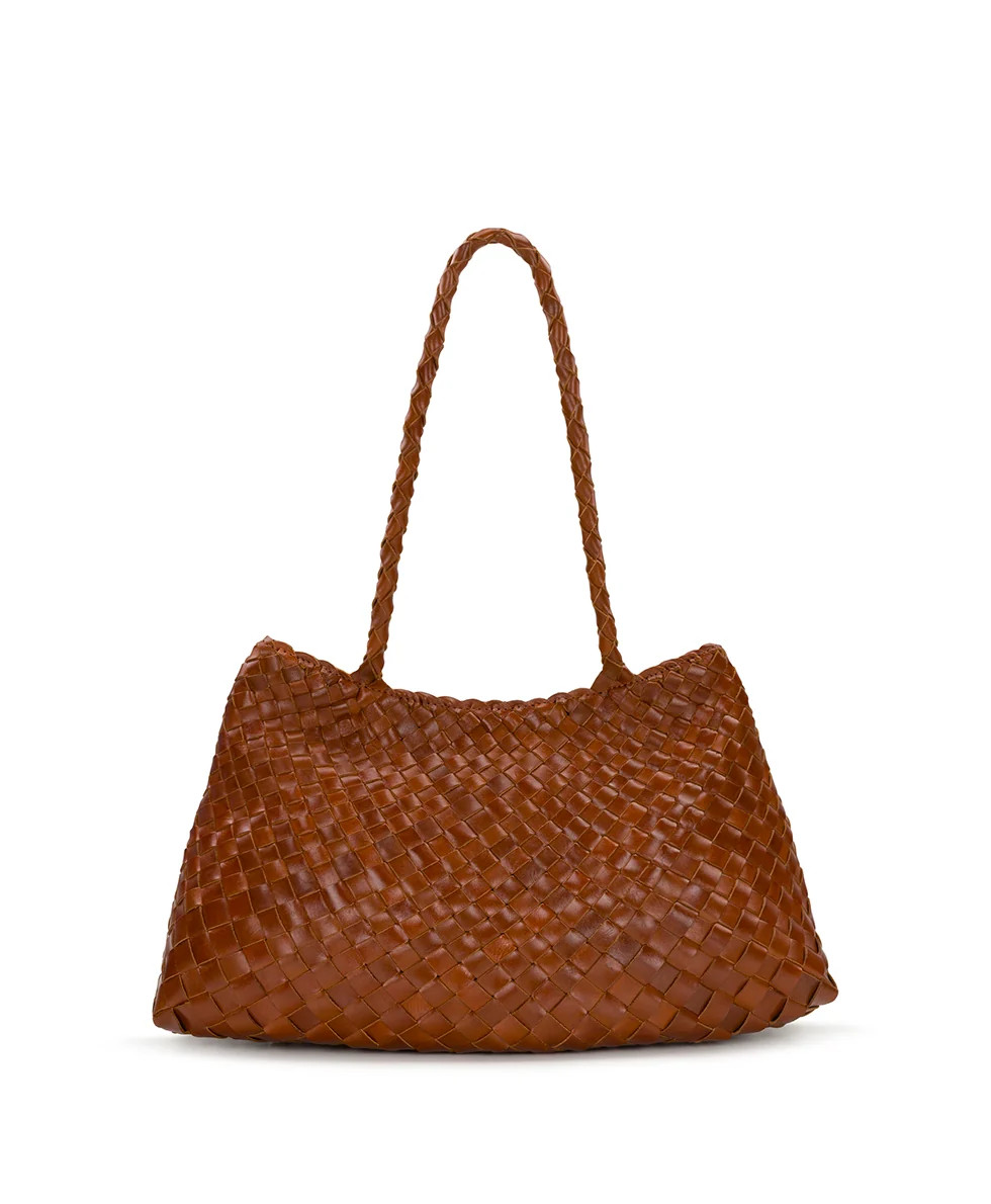 Cheri Large Satchel - Hand Stained Woven | Patricia Nash Designs