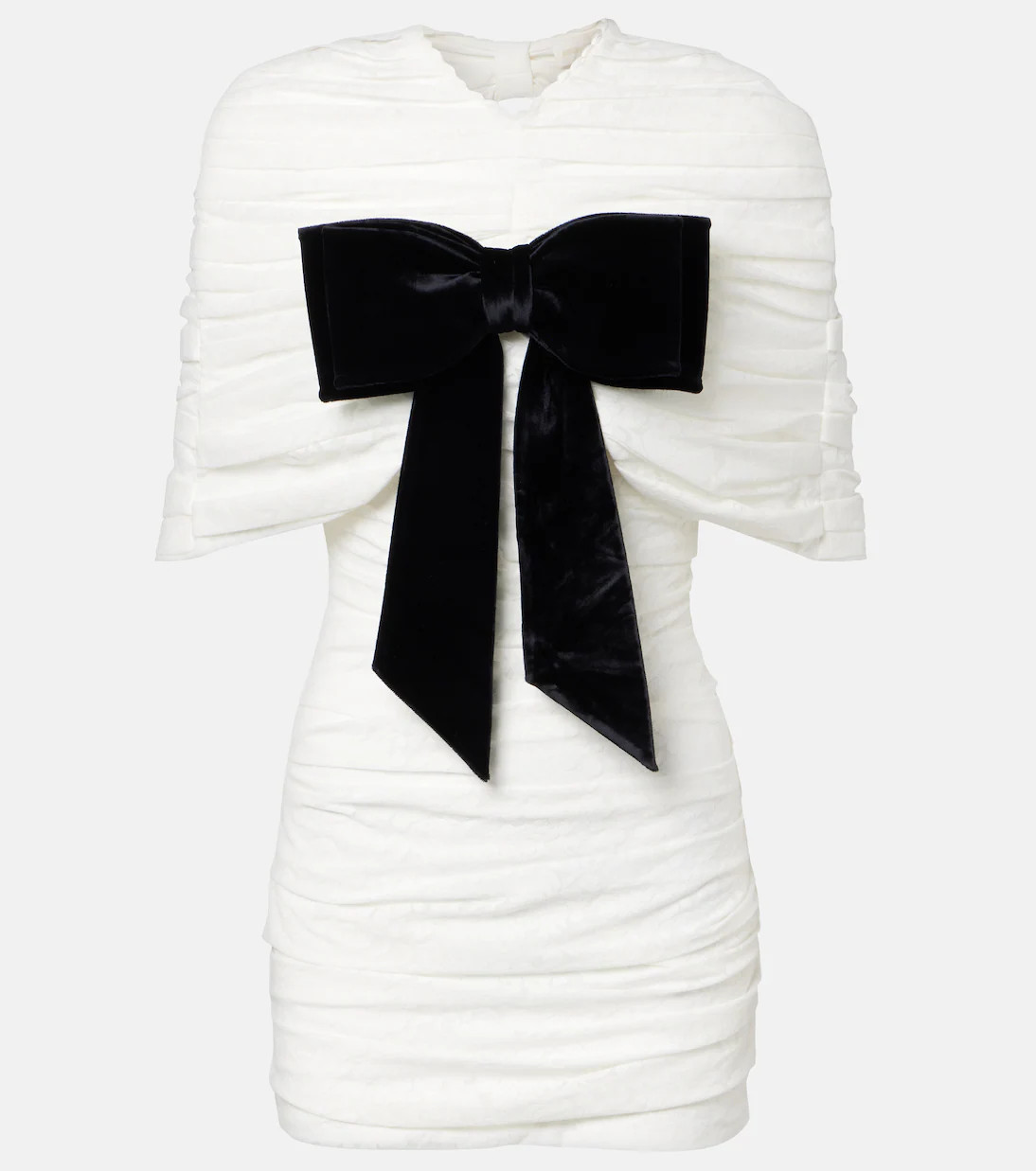 Bow-detail ruched minidress | Mytheresa (US/CA)