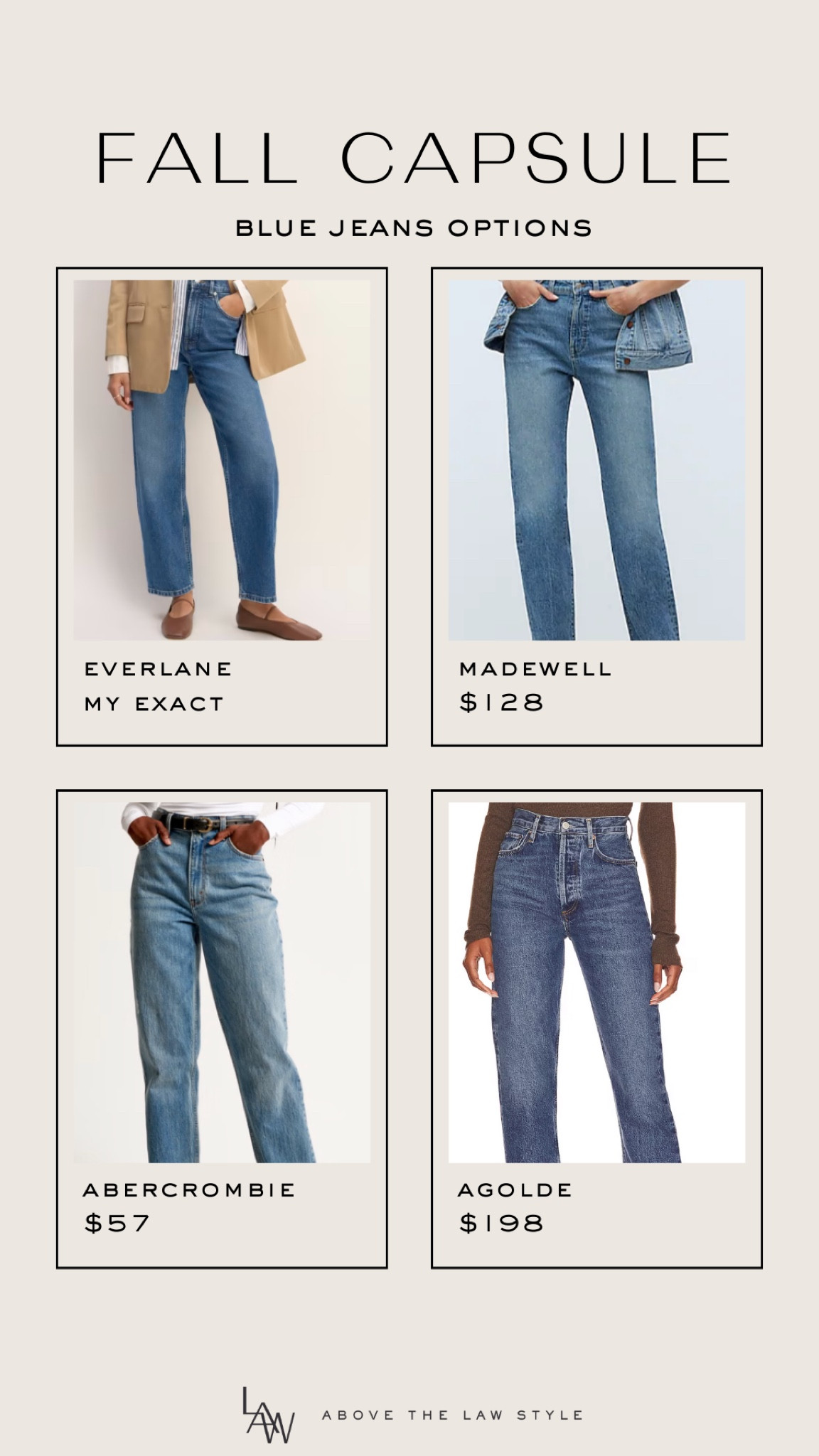 Fall Capsule: Blue Jeans

#LTKSaleAlert #LTKFindsUnder50 #LTKFindsUnder100