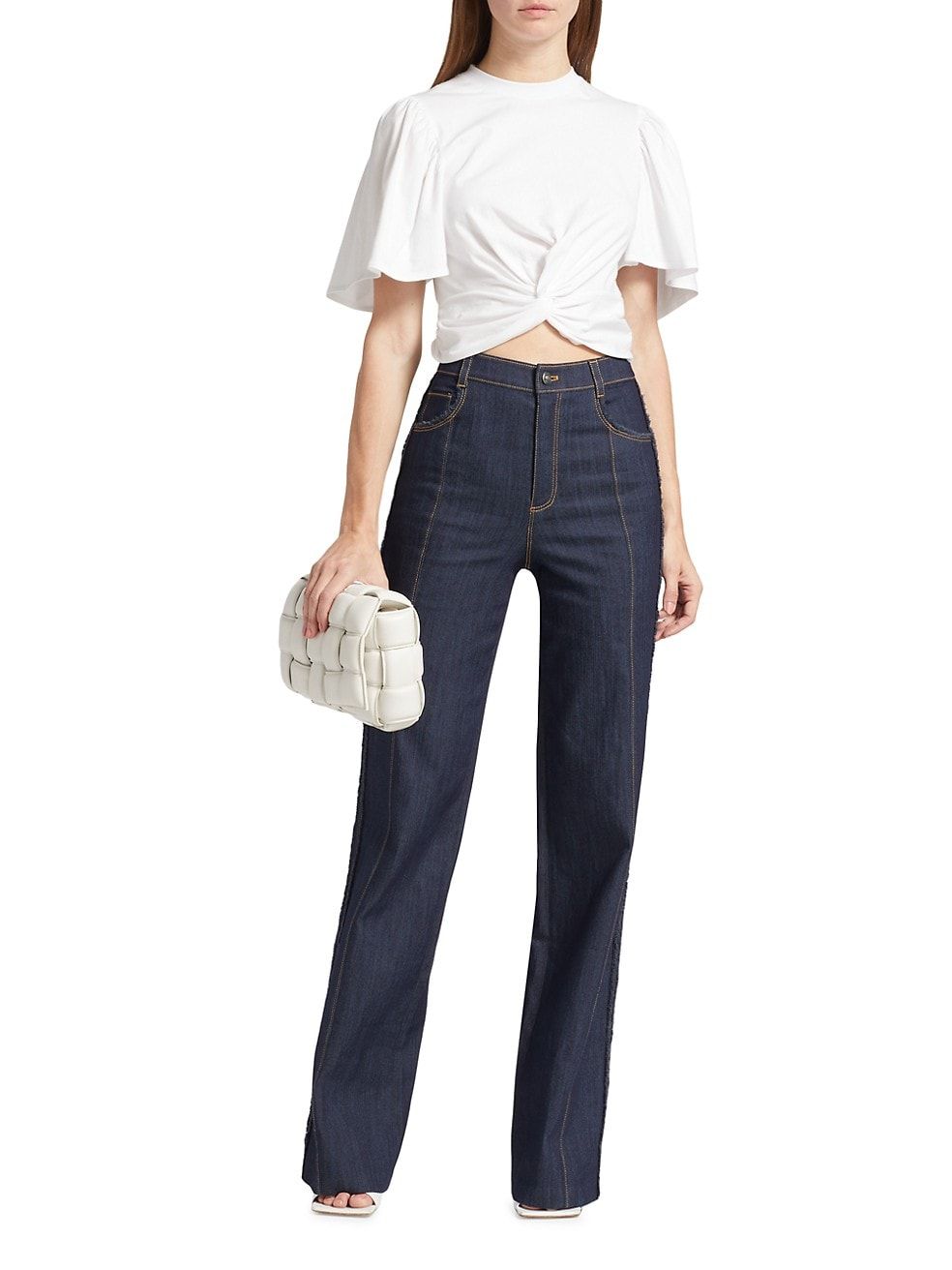 Francine High-Rise Stretch Straight-Leg Jeans | Saks Fifth Avenue