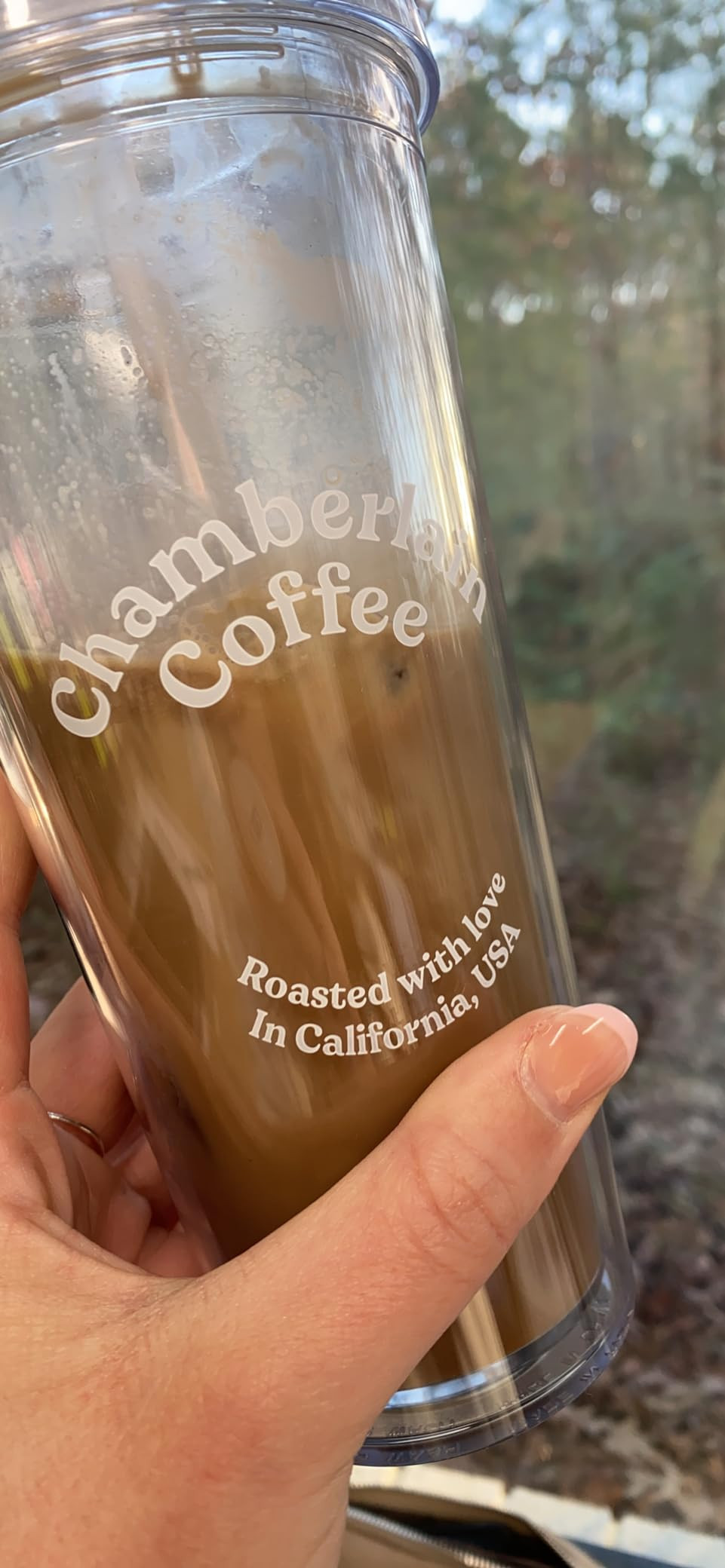 Chamberlain Transparent Tumbler - 24 Oz Clear Double Wall Tumbler with Lid, Straw for Cold Brew, ... | Amazon (US)