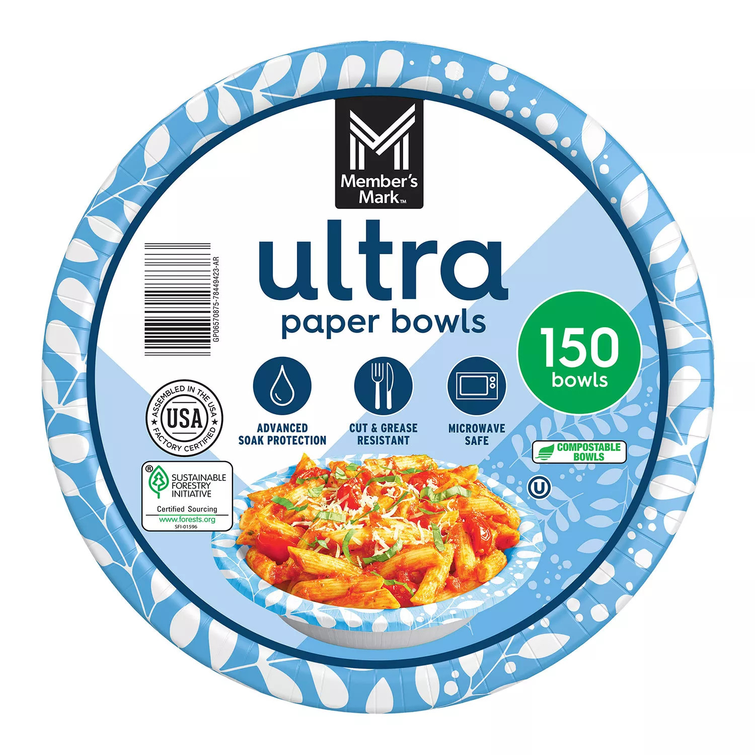 Member's Mark Ultra Soup/Salad Paper Bowls 20 oz., 150 ct. | Sam's Club
