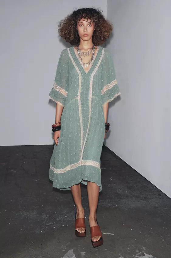 ZW COLLECTION ROMANTIC MIDI DRESS | Zara US