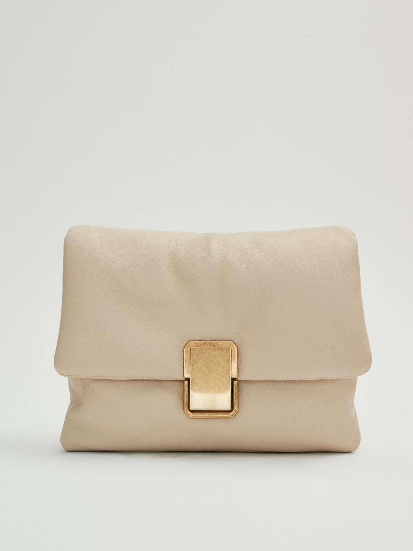 Padded nappa leather mini crossbody bag | Massimo Dutti US