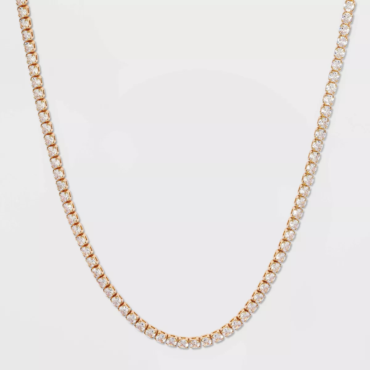 Crystal Rhinestone Chain Necklace - A New Day™ Gold | Target