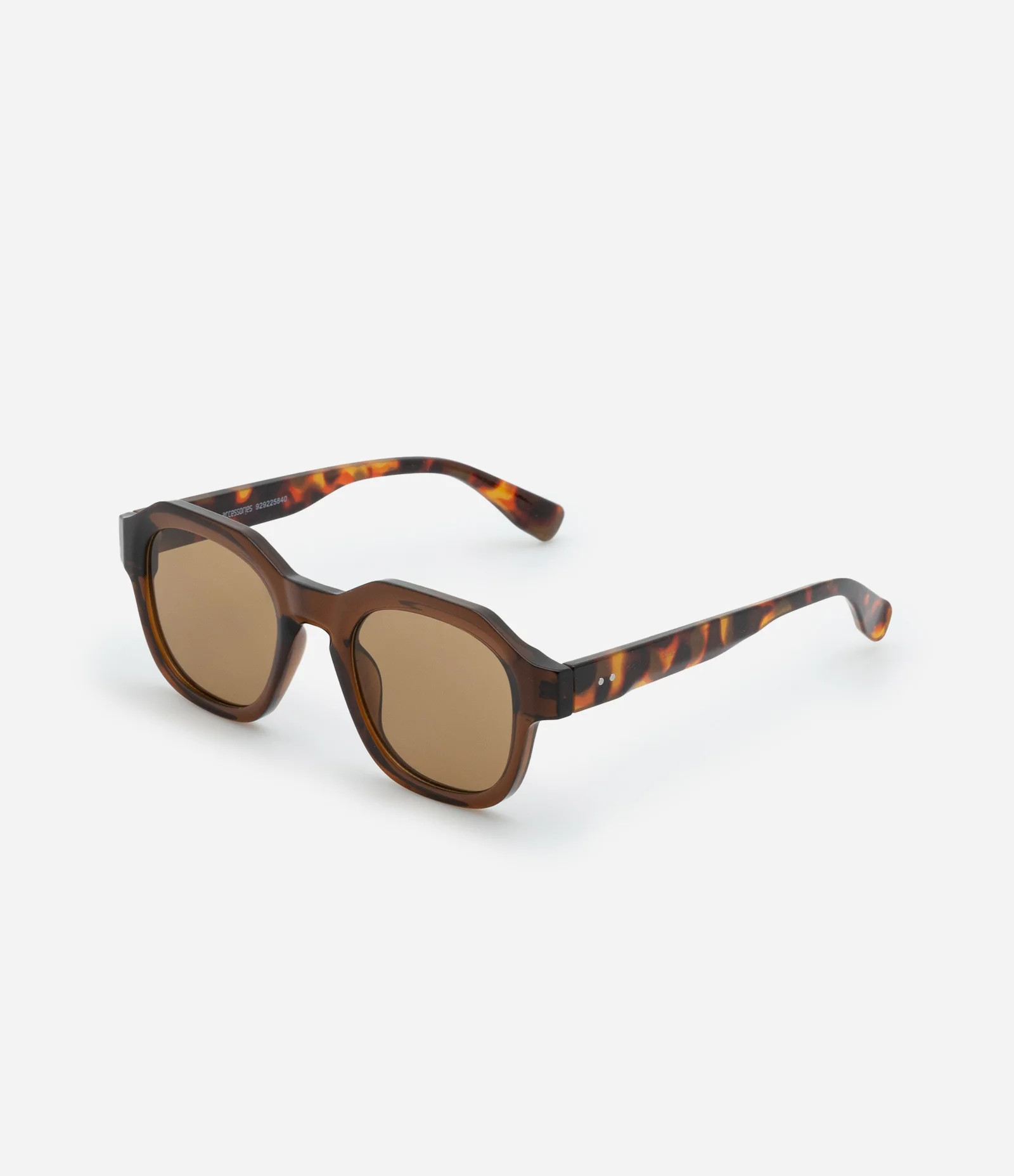 Óculos de Sol Quadrado Geométrico com Haste em Estampa Tartaruga Marrom - Lojas Renner | Renner (BR)