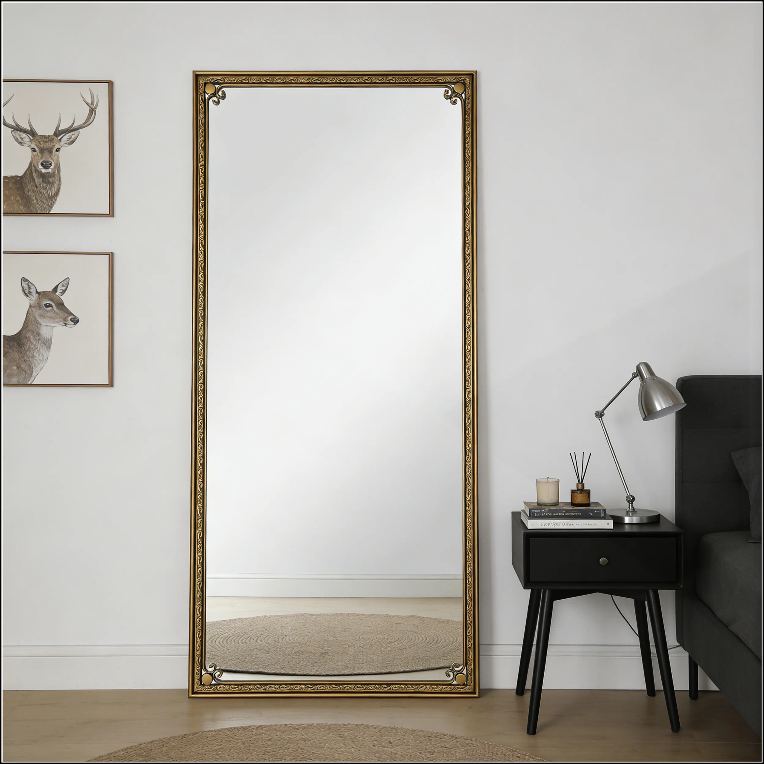 East Urban Home Full Length Antique Gold Mirror with Stand for Any Room - Wayfair Canada | Wayfair North America