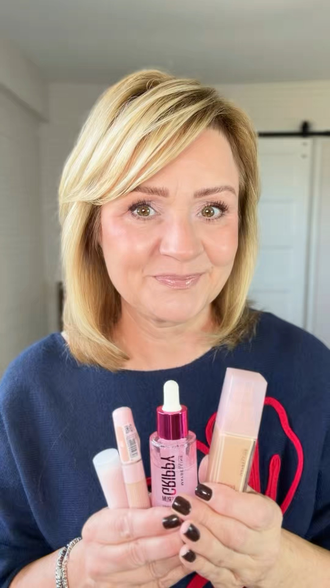 Base makeup that’s affordable, hydrating and lasts all day. 
Shade 113 in foundation 
Light Nude I’m color corrector 
Shade 90 in concealer

#LTKBeauty #LTKOver40